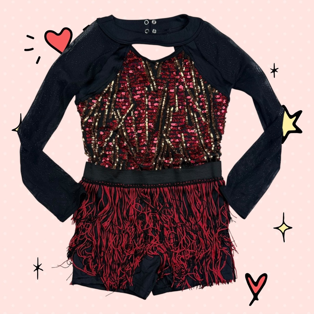 Dance recital Sequin and Fringe Costume